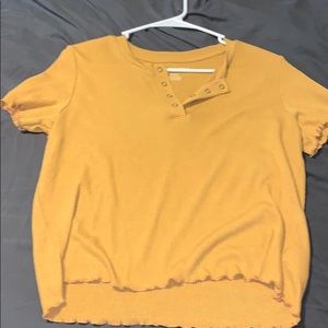 mustard yellow american eagle top